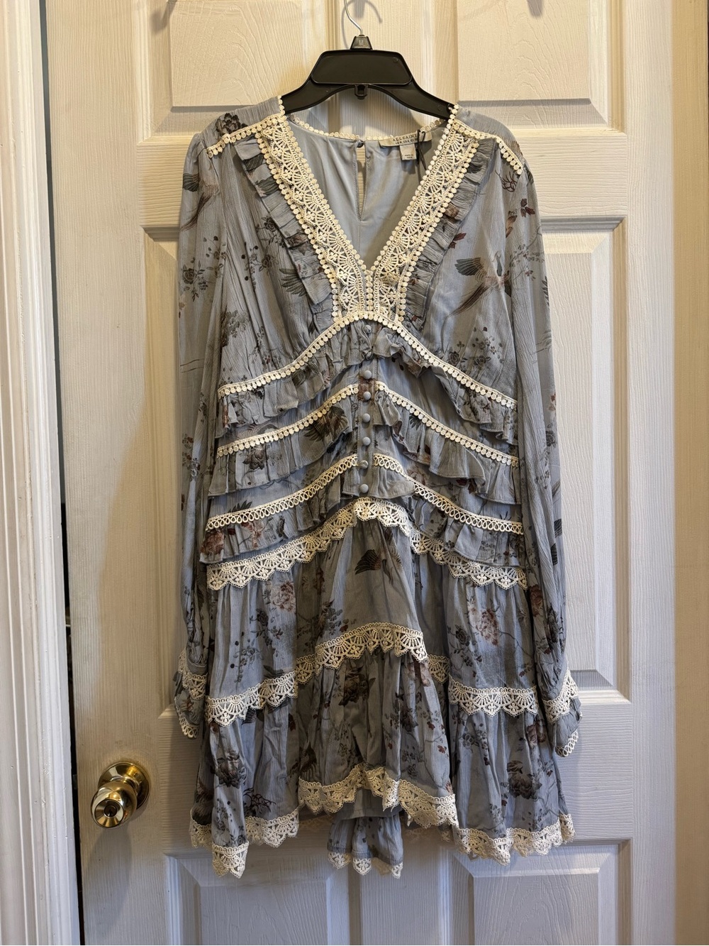 AllSaints Zora Ruffled Woven Mini Dress - Picture 11 of 12
